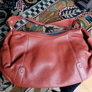Jones New York Leather Orange/Red Purse